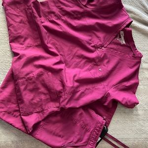 Grey’s Anatomy scrub set. Size large top, medium bottom